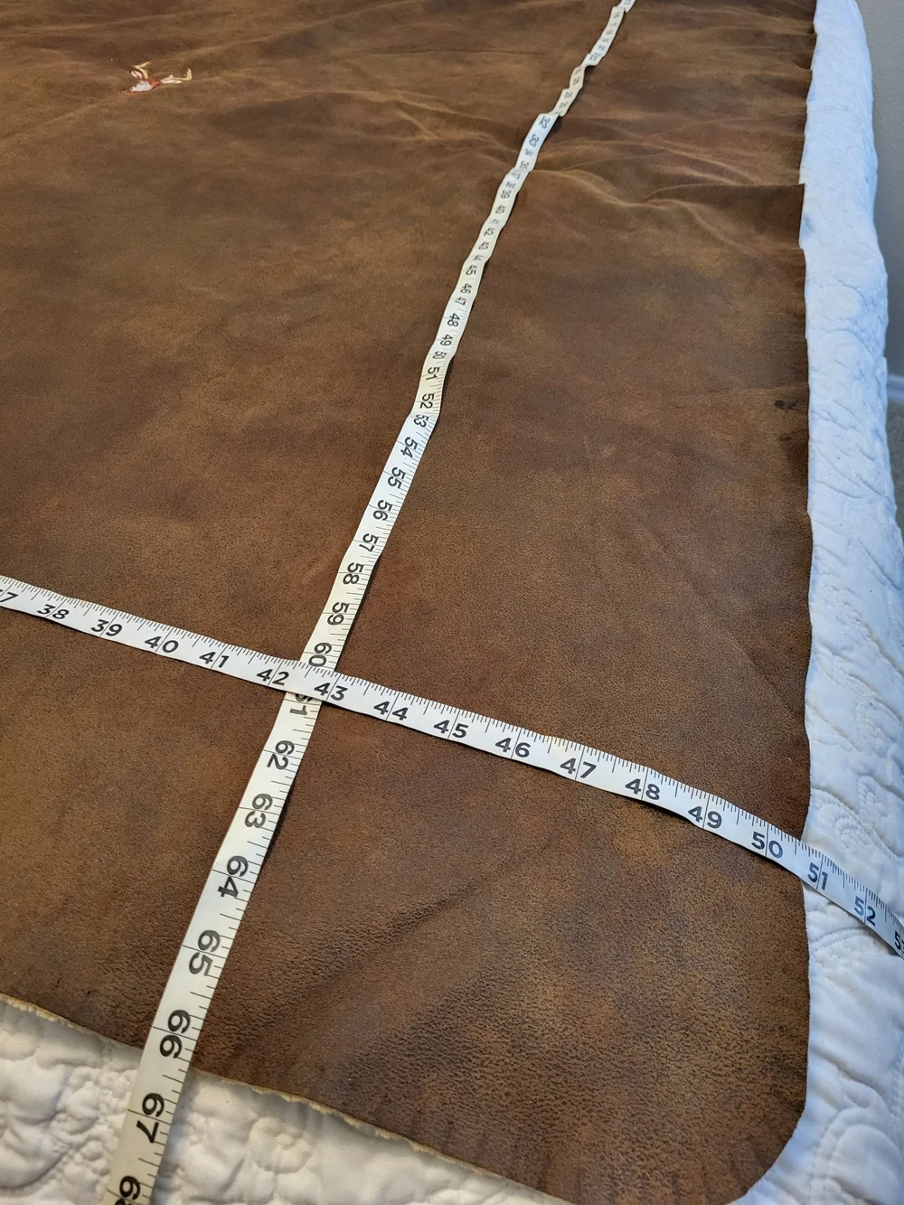 Brown Deer Embroidered Throw Blanket - Classic Cabin Accent